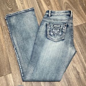 Janie ez bootcut jeans light wash only worn once